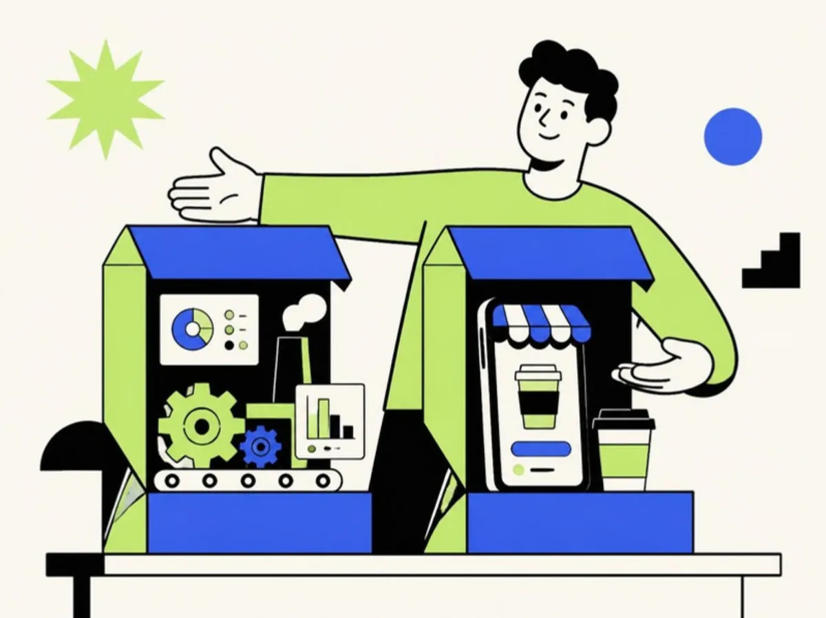 Presenting two in-house software products: a manufacturing ERP factory dashboard and a cafe and restaurant ordering app